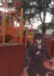Playground was closed... I can't swing with Rei :(