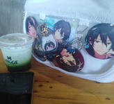 Quick pic as I was working on files at a cafe ft. Matcha Latte