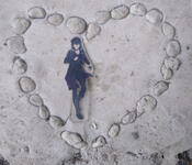 Found a heart made of stones at a pathway